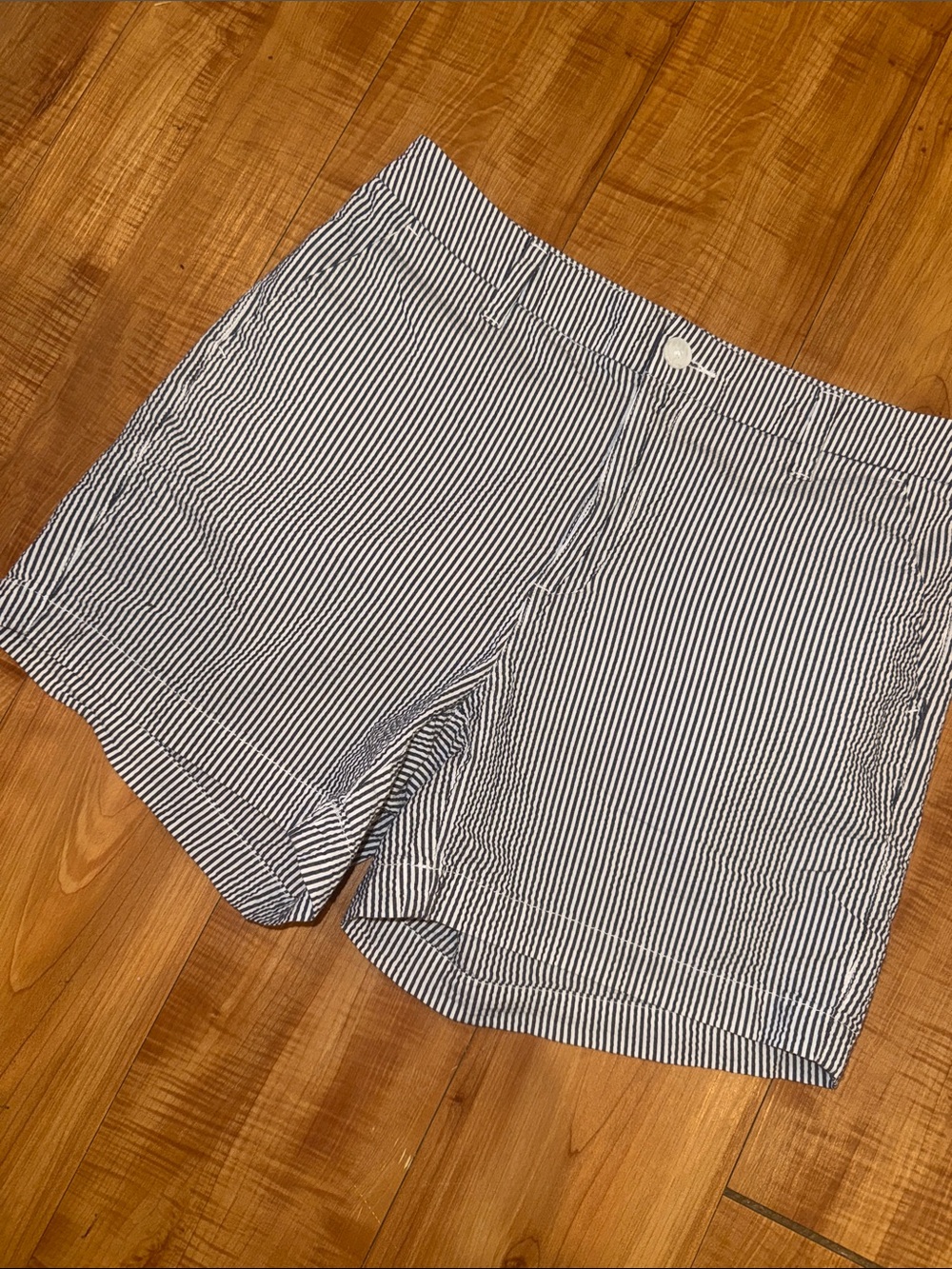 a new day Navy and White Striped Women's Shorts